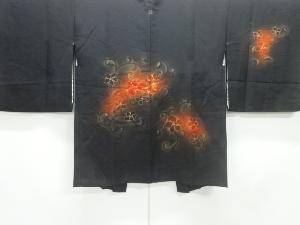 花唐草模様一ツ紋絵羽織